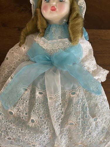RARE Vintage Numbered Alice Porcelain And Cloth Doll Fiorenza Antolini With Tag - Picture 6 of 12