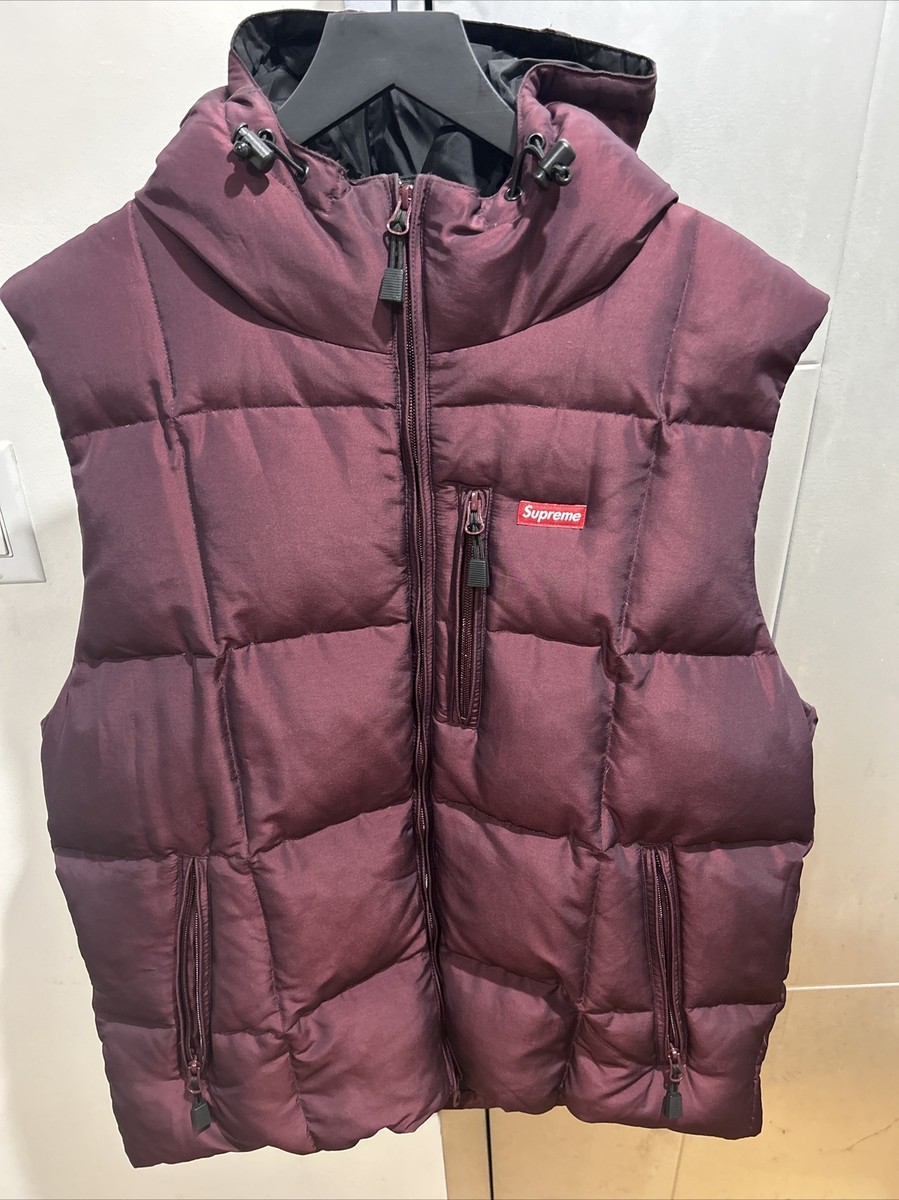 2014 Supreme Iridescent Puffer Vest XL Burgundy Authentic 2014 Supreme Iridescent Puffer Vest XL Burgundy Authentic