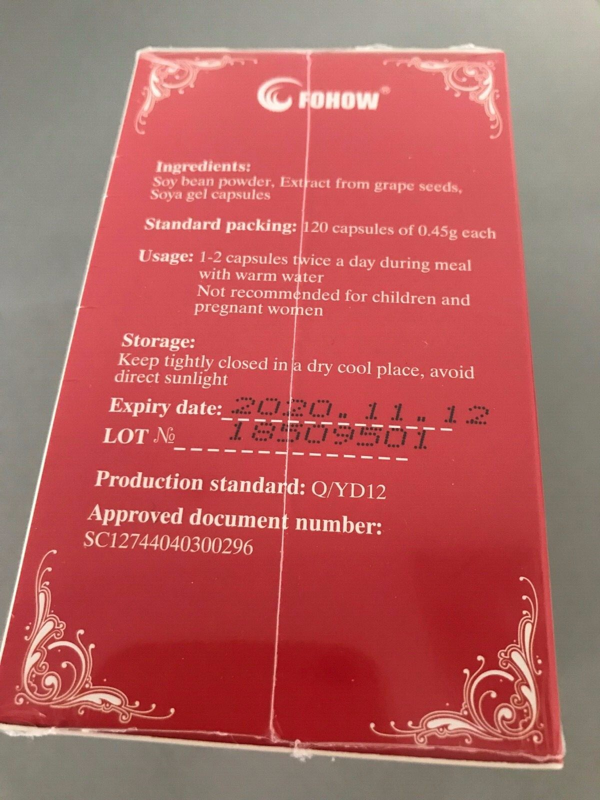Fohow XUEQINGFU Syuechinfu Nattokinase "clean Vessels" 120 Soya GEL ...