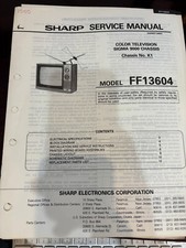 ORIG. SHARP FF13604 TV Repair Service Manual ORIGINAL