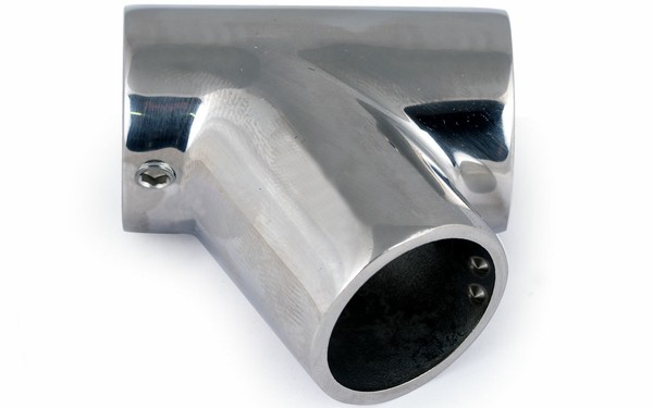 Reling T-StüCk 60° 22 Mm Bimini Verbinder Beschlag Poliert Edelstahl A4 Fitting-image
