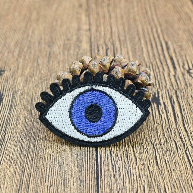 Blue Eye Embroidered Patches For Clothing Ironon/Sewon Patch Applique