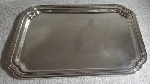 Vintage Tiffany & Co. 11 1/2" x 8 1/2" Silverplate Tray engraved 6-29-95