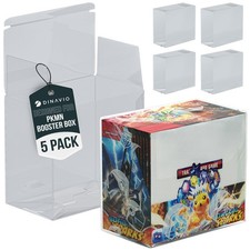 Plastic PKMN Booster Box Protector 5 Pack - Booster Box Case Display Protecto...