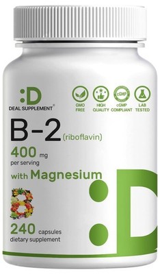 DEAL SUPPLEMENT Vitamin B2 400mg (Riboflavin) | with 240 Count (Pack of 1)