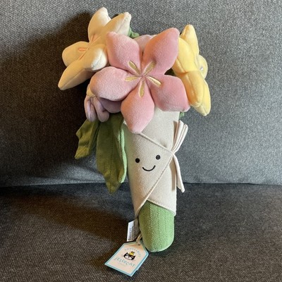 Jellycat NWT Bouquet Of Flowers Plush Stuffed Animal Authentic