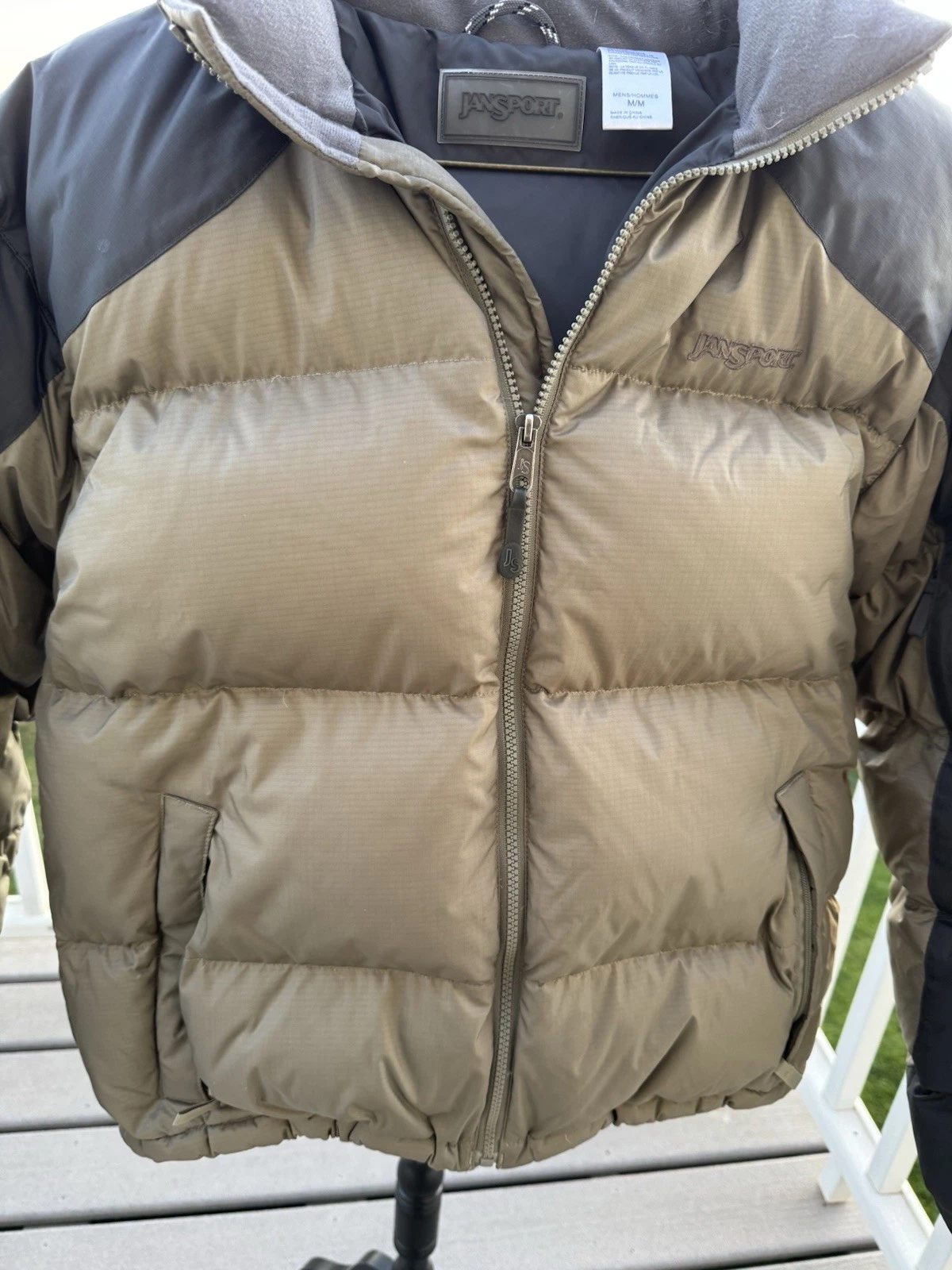 JANSPORT MEN'S NYLON & DOWN HEAVY WINTER JACKET, SZ M, PIT-PIT=23", EXCELLENT ++ image 6