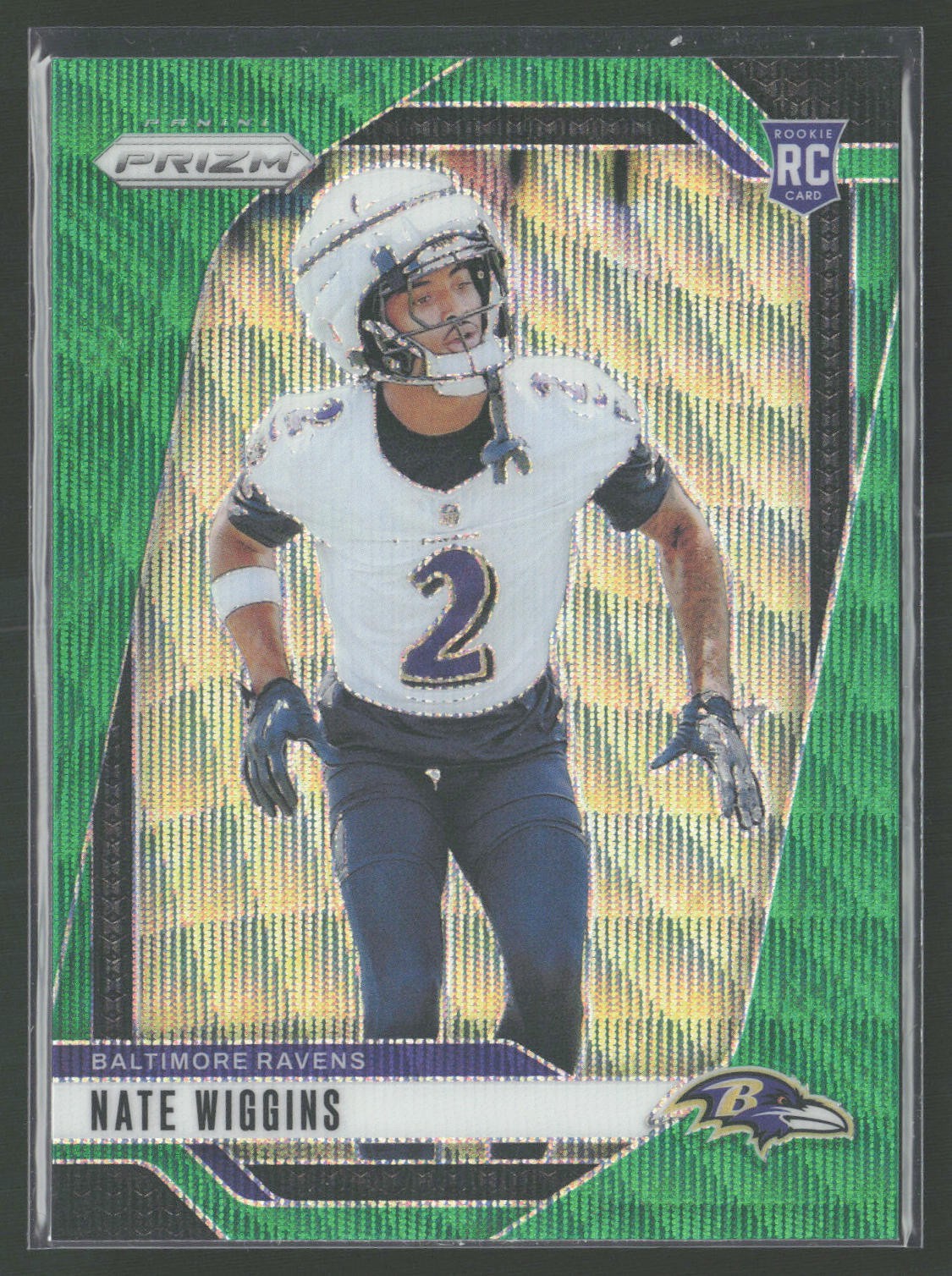 2024 Panini Prizm #380 Nate Wiggins Green Wave