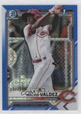 2021 Bowman Chrome Prospects Mega Box Blue Mojo Refractor Malvin Valdez 07i7