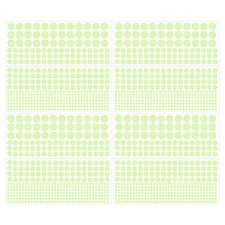 Glow in the Dark Spot Decals Decor Green Wall Stickers for Ceiling 4 Set