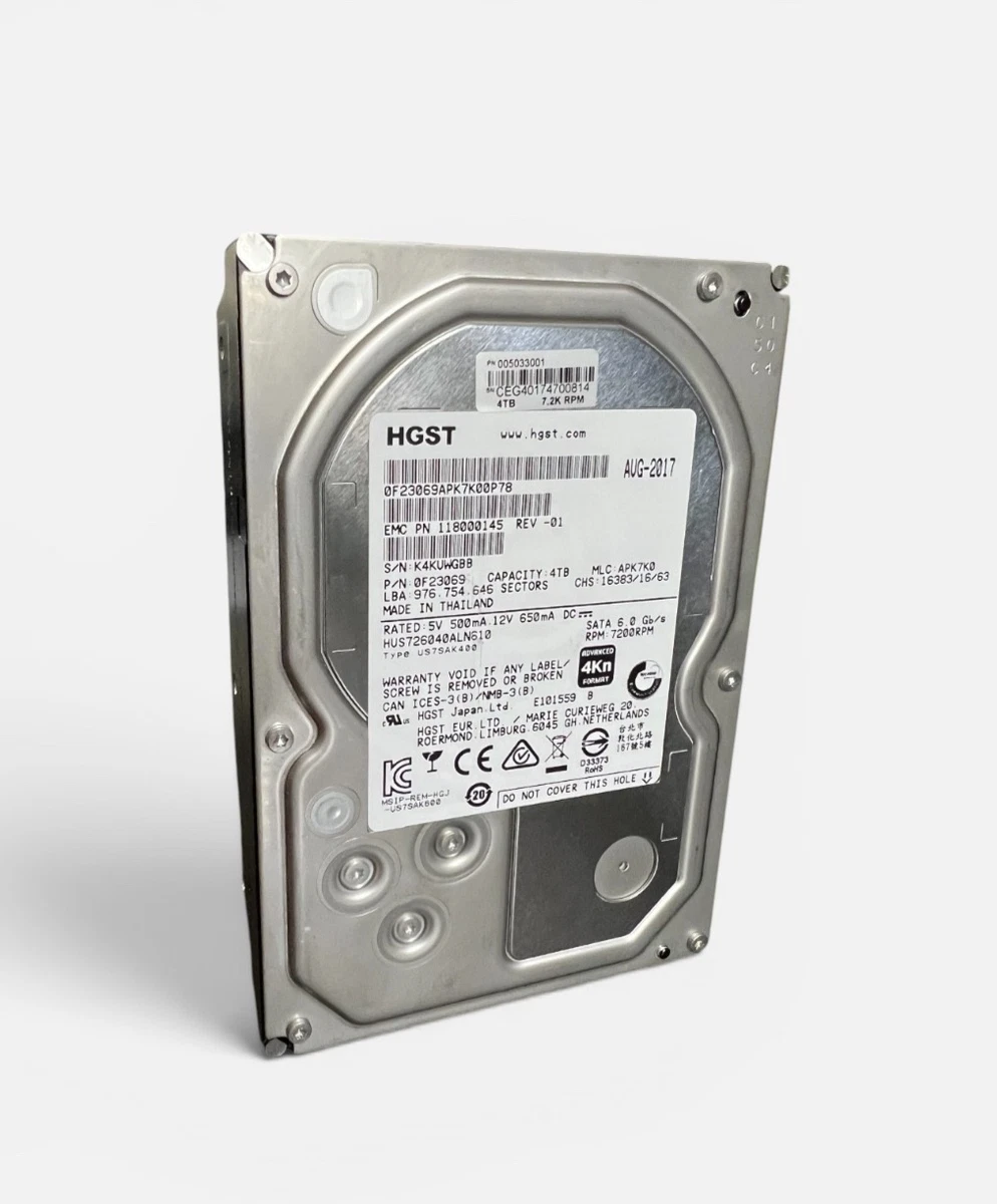 HGST Internal Hard Disk Drives 4 TB Storage Capacity for sale