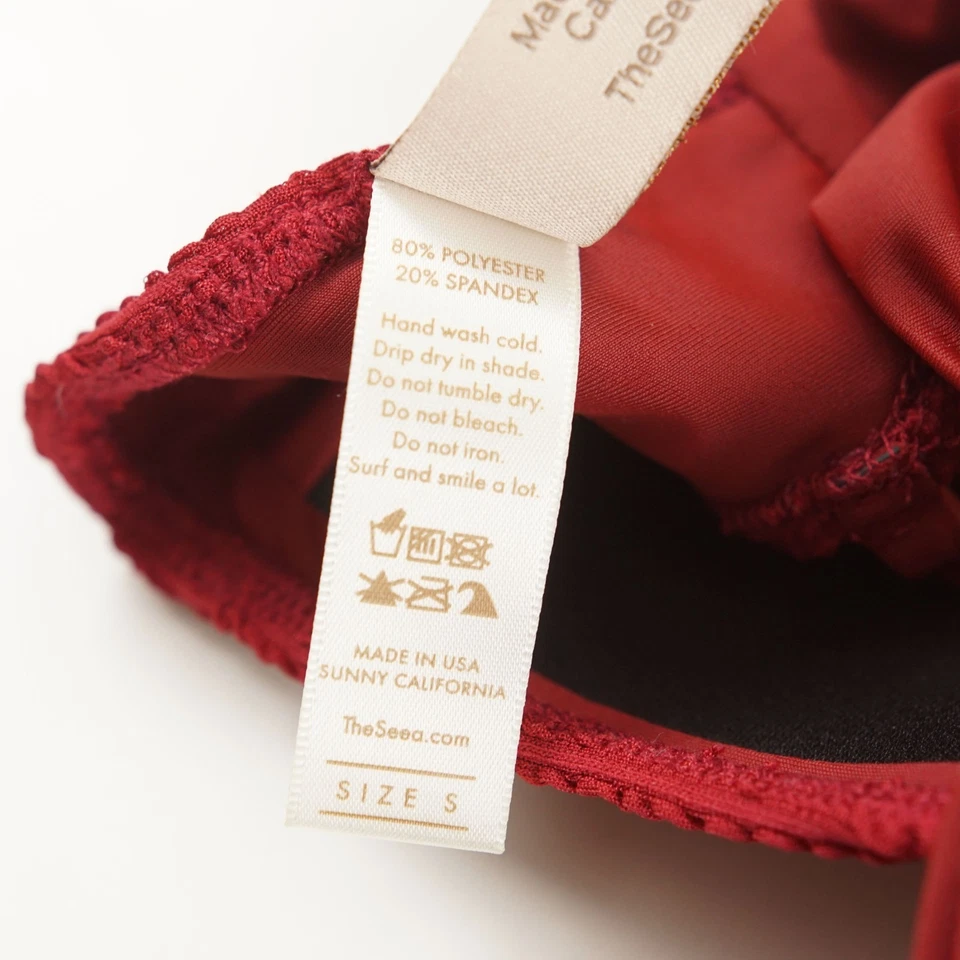 Top de baño de bikini Seea Red Laui para mujer talla S Foto 4 de 4