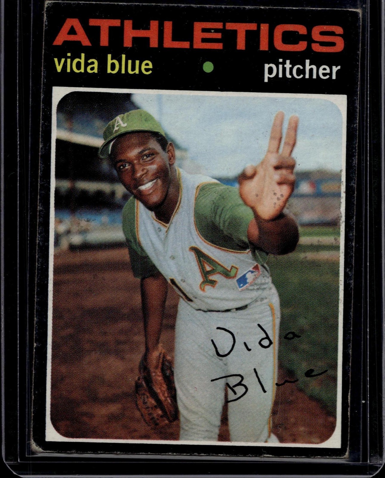 1971 Topps Semi-High #544 Vida Blue, Vg, Oakland Athletics