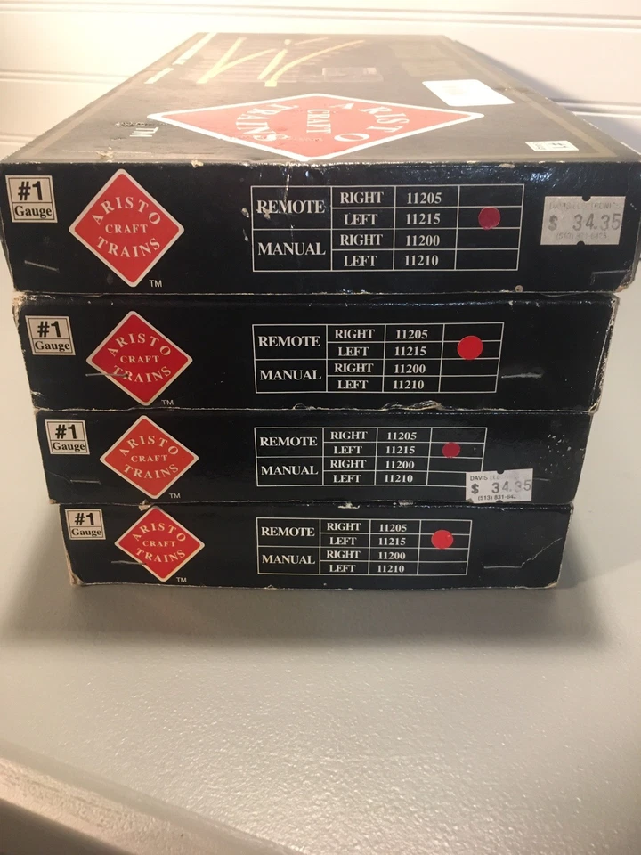 Lot Of 4-Aristo-Craft Trains 11215 Remote/ Powered Left Hand Switch Track in Box - Image 4 of 4