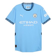MANCHESTER CITY PUMA MEN'S AUTHENTIC 2025 HOME JERSEY LIGHT BLUE/WHITE - MEDIUM