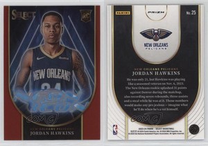 2023-24 Panini Select Neon Icons Red Prizm Jordan Hawkins #25 Rookie RC