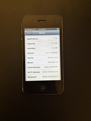iPhone 4 8GB Black iOS 6.1.3 | eBay