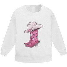 'Star Cowboy Boots & Hat' Kid's Sweatshirt / Sweater / Jumper (KW052514)