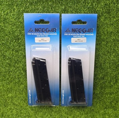 LOT of (2) Mec-Gar 1911 Govt/Commander 9 Round 9mm Magazine, Blued - MGCGOV9LB