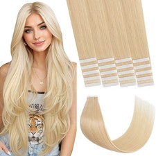 CLEARANCE Tape In Hair Extensions Real Remy Human Hair Thick Skin Weft Blonde US