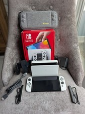 Nintendo Switch OLED Model White Console 64GB with Little Nightmares 3 + Case.