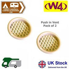 W4 Concept Push in Vent - Beige Pack of 2 x 38mm ID 44mm OD Caravan Motorhome