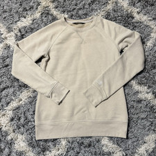 The North Face Women s Beige Crewneck Pullover Sweatshirt Logo Raglan M