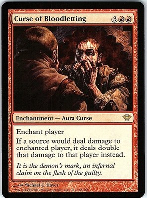 1x Curse of Bloodletting - Dark Ascension NM - MTG