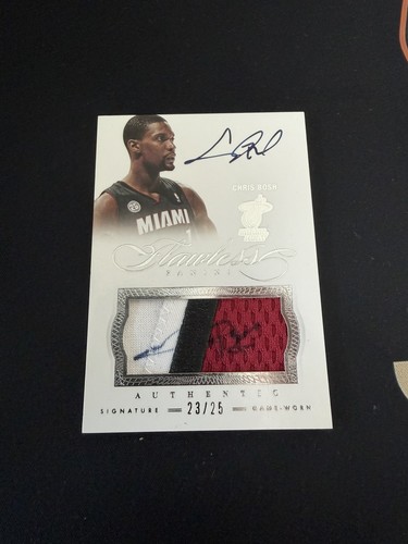 2012-13 Chris Bosh Flawless Game-Used Patch Auto /25 Heat