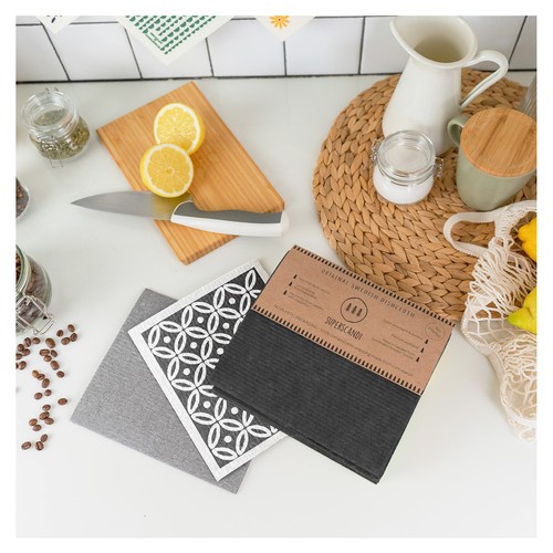 Confezione 10 Tovaglie Svedesi per Cucina - 100% Biodegradabili e Compostabili Reu... - Foto 9 di 9