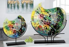 Enorme vaso/supporto in vetro arte astratta 50 cm Murano lussuoso spruzzo esplosione