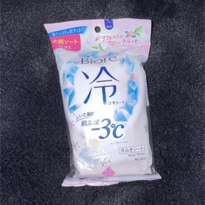 Bioré Body Wipes Floral Scent Cooling Regular Size Unisex Deodorant