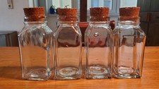 Vorratsglas Glasbehälter Gerrix vintage 4 Stück mit Korkdeckel 14 / 16 cm hoch
