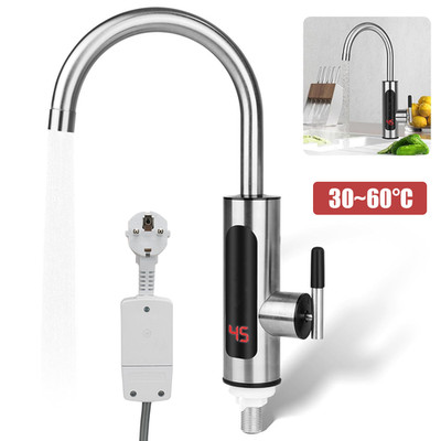 Elektrischer Küchen Kaltwasserhahn Wasserhahn Instant Warm Edelstahl-elektrohahn
