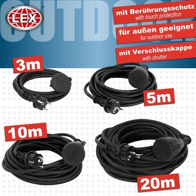 Outdoor IP44 Verlängerungskabel 3/5/10/20 m Kabelverlängerung Stromkabel