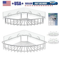 2-Pack Corner Shower Caddy, Stainless Steel, Wall Mounted Bathroom Shelf with...