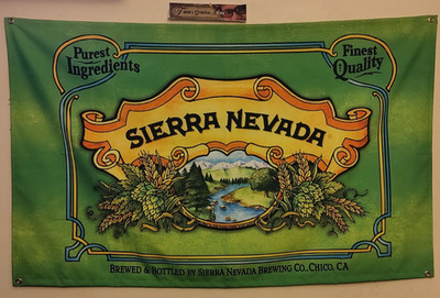 Sierra Nevada Pale Ale Promo Banner Wall Hanging Flag 3' x 5' Never Used