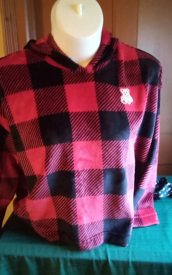 Vellón a cuadros rojo **PJ TOP TALLA L***con aplique de oso de peluche.  Nuevo sin etiquetas Foto 4 de 4