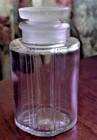 EAPG MARIE EARLE PARIS NEW YORK Perfume Apothecary JAR & LID 4" Ribbed Signed — photo 1