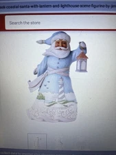 6010806 Jim Shore Heartwood Creek Coastal Santa With Lateen And Lighthouse