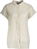 Neu! Chelsea Rose Damen Leinen Bluse äRmellos Sand Gr. 36