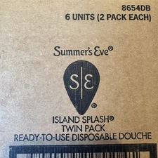 Summers Eve Douche Island Splash Ready To Use Disposable 6 Units (2 Pack Each)
