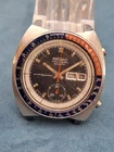 Vintage Chronograph Seiko 6139 6002 Pepsi Pogue Not Working For Parts