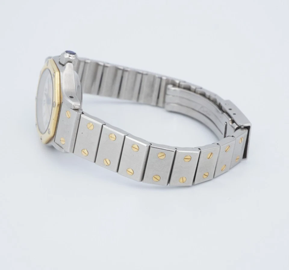 Cartier Santos Octagon 18k Gold Stainless Steel Watch 60044 25mm Automatic W119 - Image 2 of 4