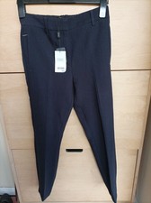 Next Tailored Trousers Size 10R Navy Straight Leg Smart Workwear Office BNWT