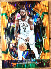 Jaylen Brown 2022-23 Panini Select #32 Orange Flash Boston Celtics Finals MVP