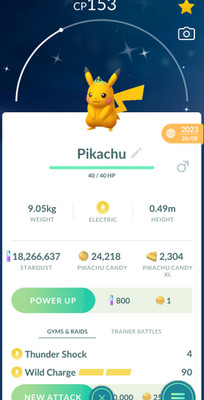 Pokemon Trade Go - Shiny Pikachu Green Tiara Crown - Registered 20K