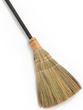 Vietnamese Straw Soft Black Broom for Cleaning W/ Long Handle Broom- Broom
