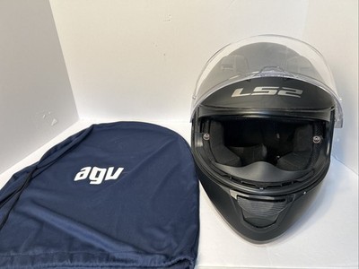 LS2 FF320 Stream Evo Matte  Black Motorcycle Helmet Medium Twin Visor System