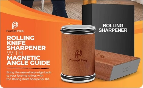 Rolling Knife Sharpener | Easy Knife Sharpening Tool for Kitchen | 15° & 20° Adj - Picture 3 of 7